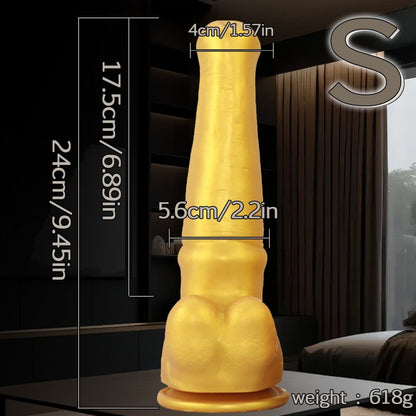 Realistic Fantasy Horse Dildo with Suction Cup - Premium Silicone Sex Toys for Women's Orgasmic Massage