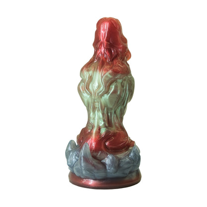 Fantasy Expansion Taurus Alien Dildo — Curved Platinum Silicone Monster Cock for G-Spot