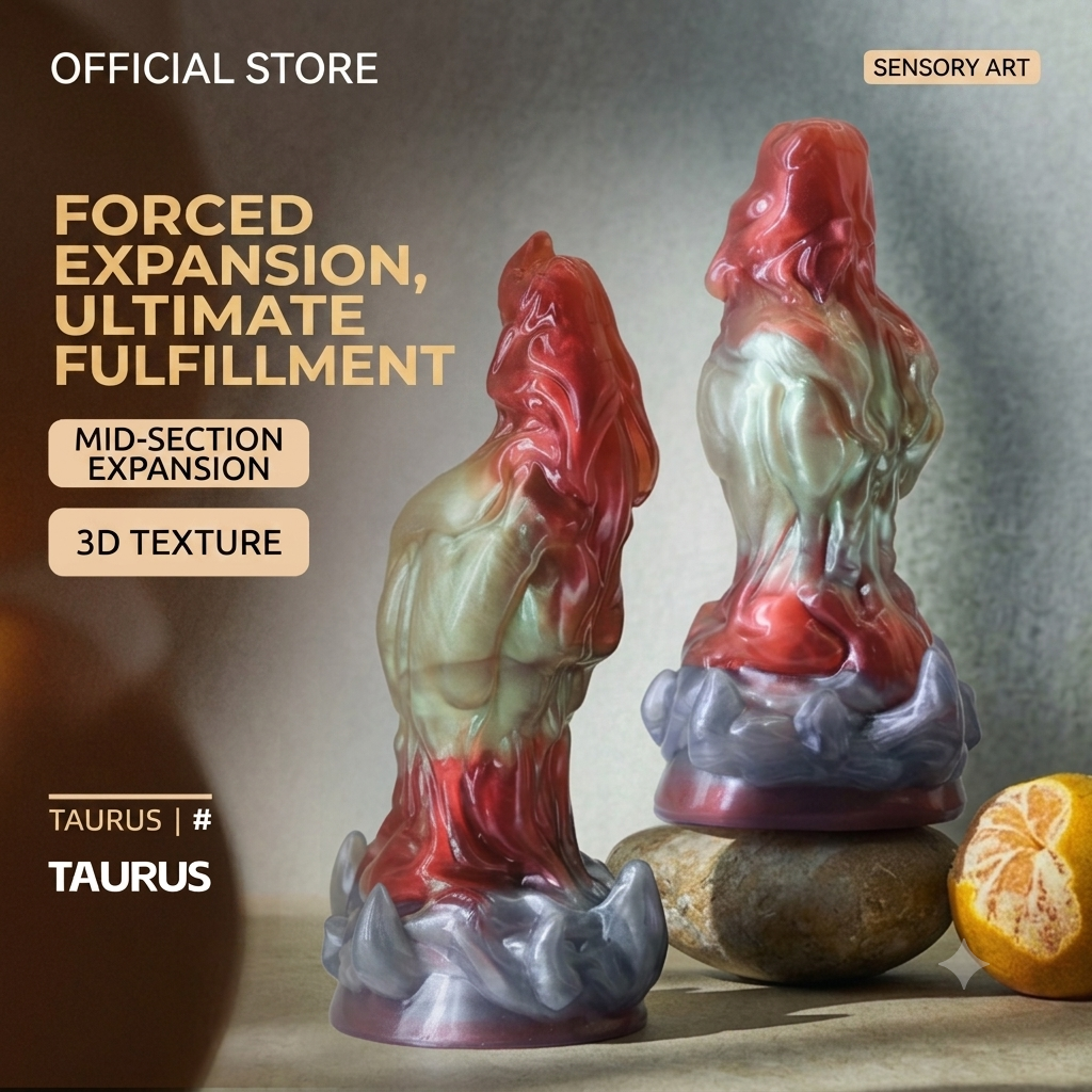 Fantasy Expansion Taurus Alien Dildo — Curved Platinum Silicone Monster Cock for G-Spot