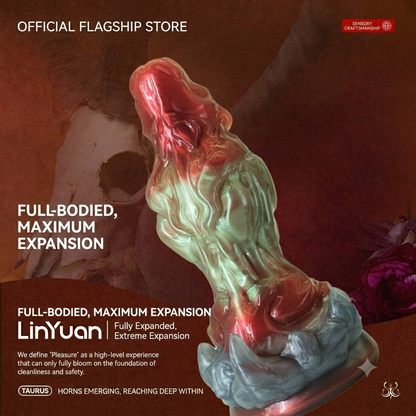 Fantasy Expansion Taurus Alien Dildo — Curved Platinum Silicone Monster Cock for G-Spot