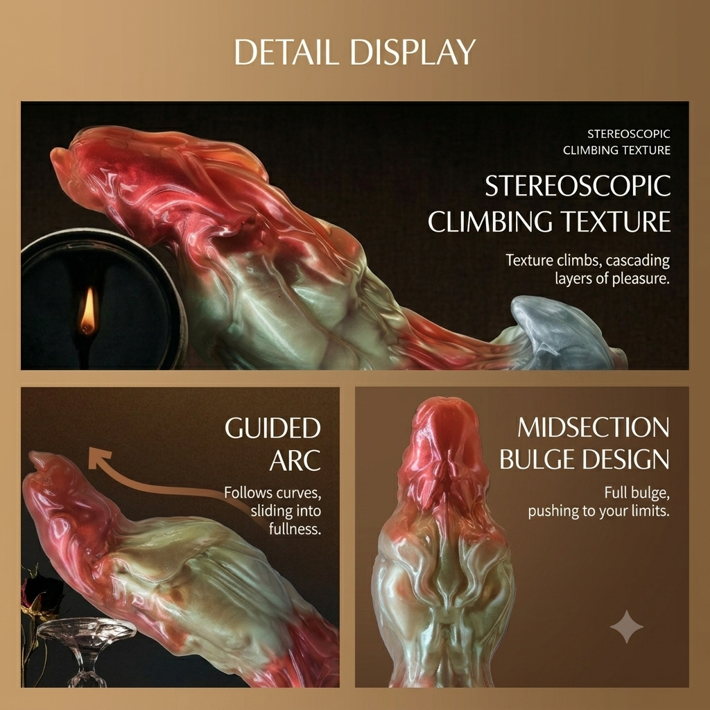 Fantasy Expansion Taurus Alien Dildo — Curved Platinum Silicone Monster Cock for G-Spot