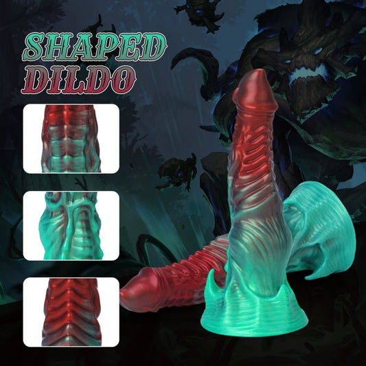 Fantasy Luminous Silicone Alien Dildo – Glow-in-the-Dark Suction Cup Sex Toys for Deep Orgasmic Massage