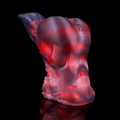 Scharlachrot-geschuppter T-Rex Drachen-Pocket Pussy – Fantasy-Bestien-Sexpuppe für männliche Sexspielzeuge