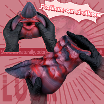 Scharlachrot-geschuppter T-Rex Drachen-Pocket Pussy – Fantasy-Bestien-Sexpuppe für männliche Sexspielzeuge