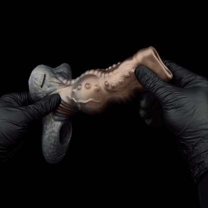 Fantasy Silicone Penis Extender & Cock Sleeve – Endurance Training Stroker with Testicle Lock Ring