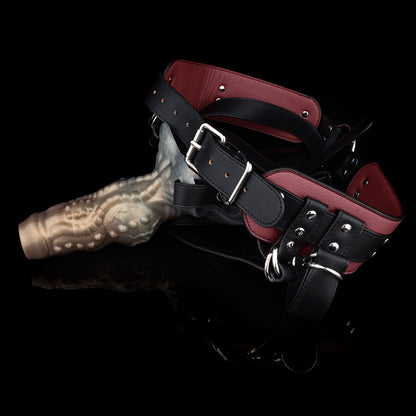 Fantasy Silicone Penis Extender & Cock Sleeve – Endurance Training Stroker with Testicle Lock Ring