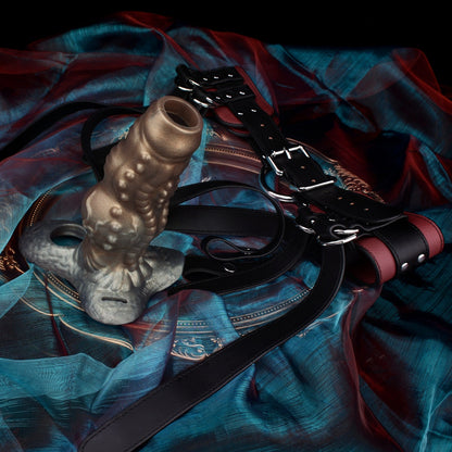 Fantasy Silicone Penis Extender & Cock Sleeve – Endurance Training Stroker with Testicle Lock Ring