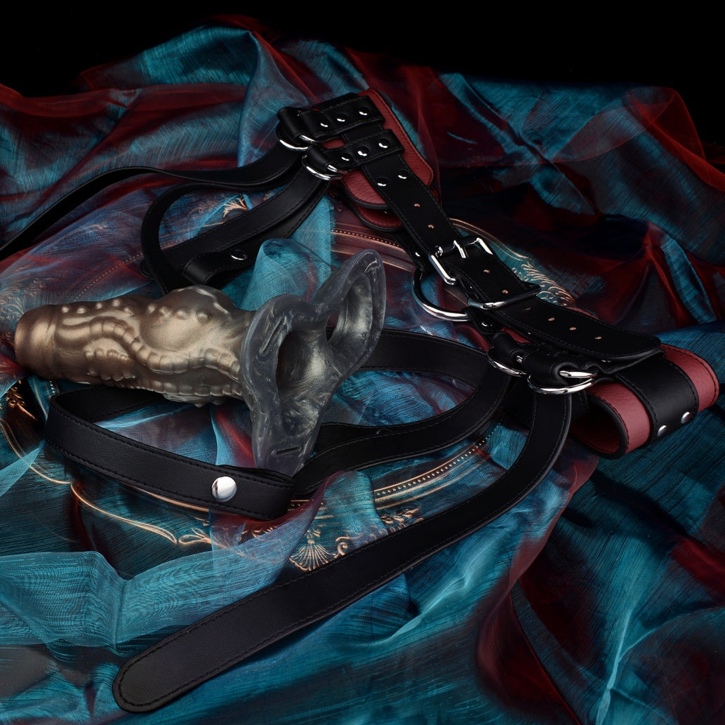 Fantasy Silicone Penis Extender & Cock Sleeve – Endurance Training Stroker with Testicle Lock Ring