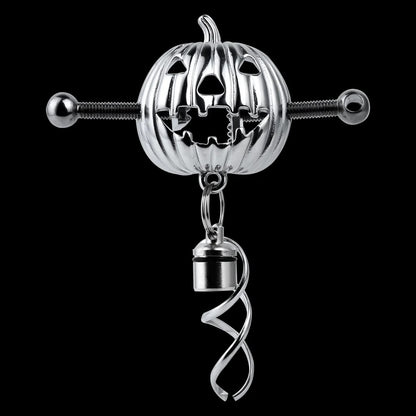 Pumpkin Lantern Nipple Clamps - Stainless Steel Fantasy Restraint Decorative Christmas Gift