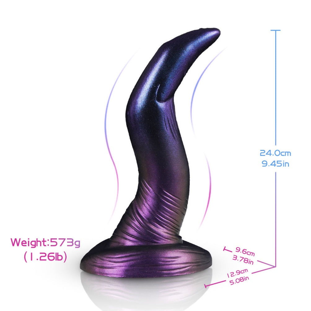 Deep Void Serpent: Curved Fantasy Alien Anal Dildo with Strong Suction Cup – Silicone Monster Sex Toy for G-Spot & Orgasmic Massage