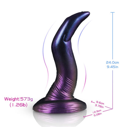Deep Void Serpent: Curved Fantasy Alien Anal Dildo with Strong Suction Cup – Silicone Monster Sex Toy for G-Spot & Orgasmic Massage