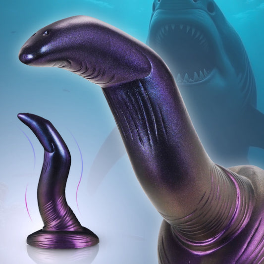 Vibrateur de fantaisie courbé Domlust Deep Void Serpent – Silicone platine de qualité supérieure | Point G et prostate | Ventouse