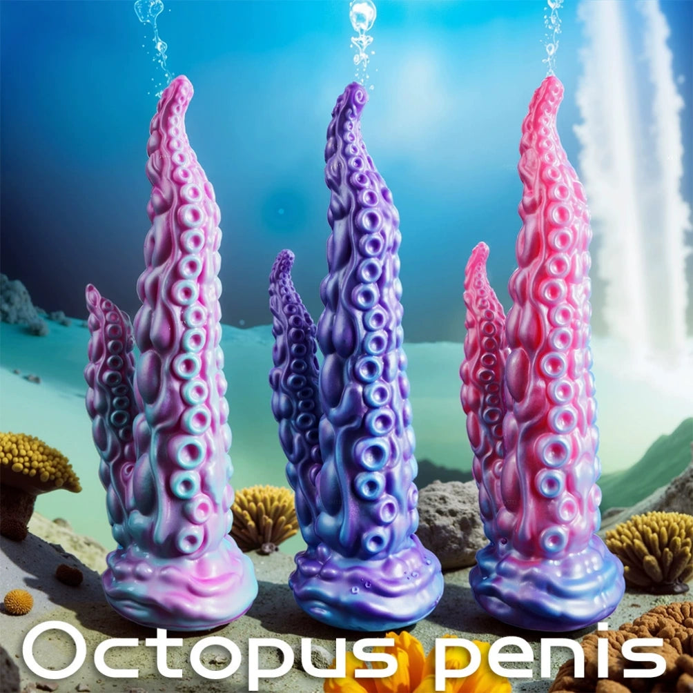 Fantasy Octopus Tentacle Silicone Double-Ended Dildo – Dual Stimulation & Orgasmic Massage Sex Toy