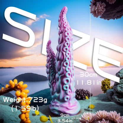 Fantasy Octopus Tentacle Silicone Double-Ended Dildo – Dual Stimulation & Orgasmic Massage Sex Toy