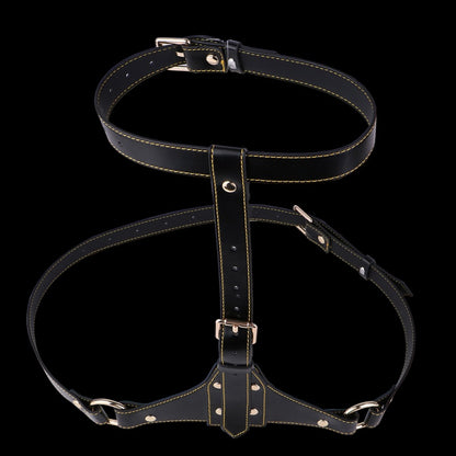 Bettie Bondage Brustwarzenklammern-Set – Leder-Strap-On BDSM Kinky Sexspielzeug für Frauen