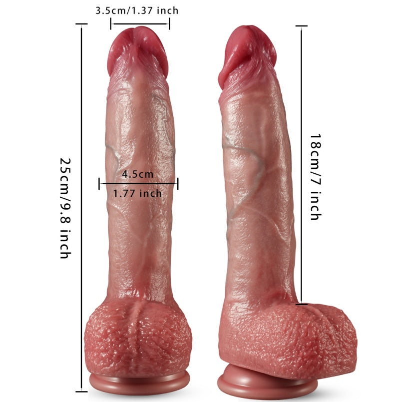 Realistic Flesh Silicone Thrusting Dildo – Auto-Stroking Vibrating Penis with Remote Control
