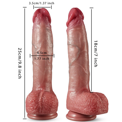 Realistic Flesh Silicone Thrusting Dildo – Auto-Stroking Vibrating Penis with Remote Control