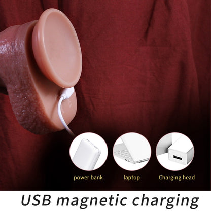 Realistic Flesh Silicone Thrusting Dildo – Auto-Stroking Vibrating Penis with Remote Control