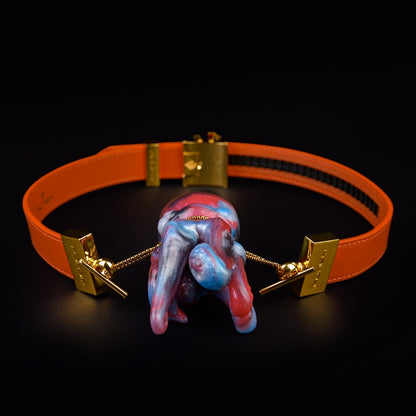 Female-Exclusive Strap-On Fantasy Octopus Ball Gag – Iridescent Silicone Bondage BDSM Set
