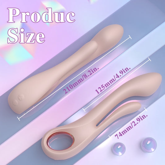 Baguette magique vibrante insérable 3 en 1 pour point G – Stimulateur clitoridien et vaginal en silicone