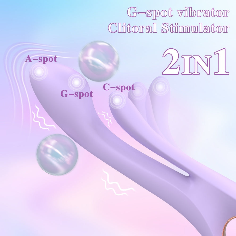 3-in-1 Insertable G-Spot Vibrating Magic Wand – Clitoral and Vaginal Silicone Stimulator