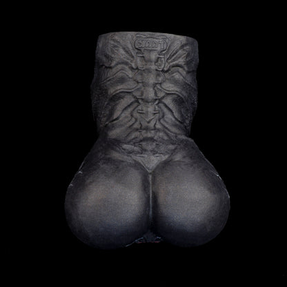 Alien Torso Fantasy Pocket Pussy – Venom Symbiote Dual-Channel Silicone Masturbator for Male Sex Toys