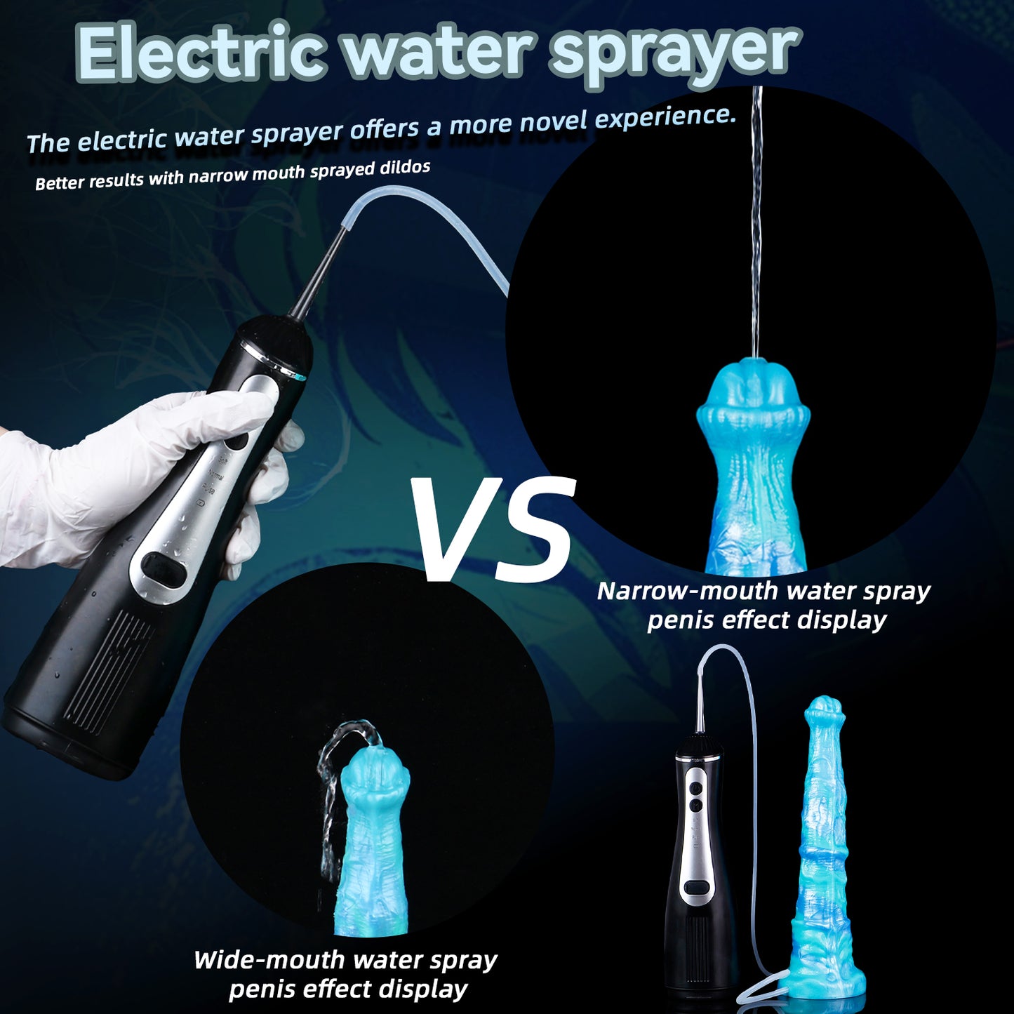 Ashura the Emberbound Awakener — Squirting Horse Dildo with Electric Water Blaster | Fantasy Ejaculating Dildo in Platinum Silicone