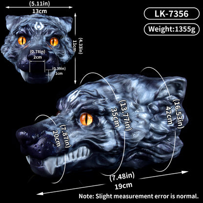 Phantom Wolf Head Alien Pussy Stroker — Silicone Fantasy Oral Masturbator for Men Who Crave the Wild