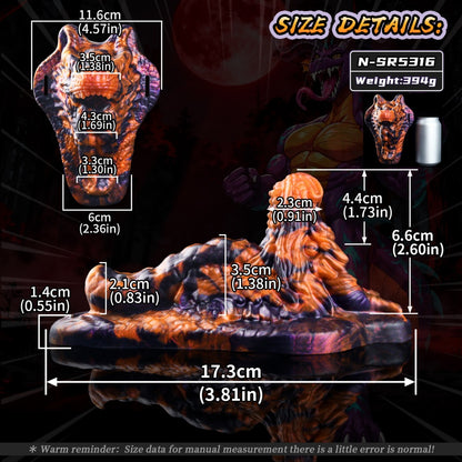 Devouring Desire Dragon Kiss Fantasy Beast Grinder | Platinum Silicone Grinding Sex Toy