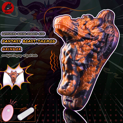 Devouring Desire Dragon Kiss Fantasy Beast Grinder | Platinum Silicone Grinding Sex Toy