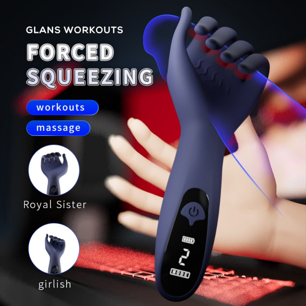 Realistic Hand-Shaped Silicone Male Masturbator with Vibration & Digital Display – Fantasy Handjob Stroker