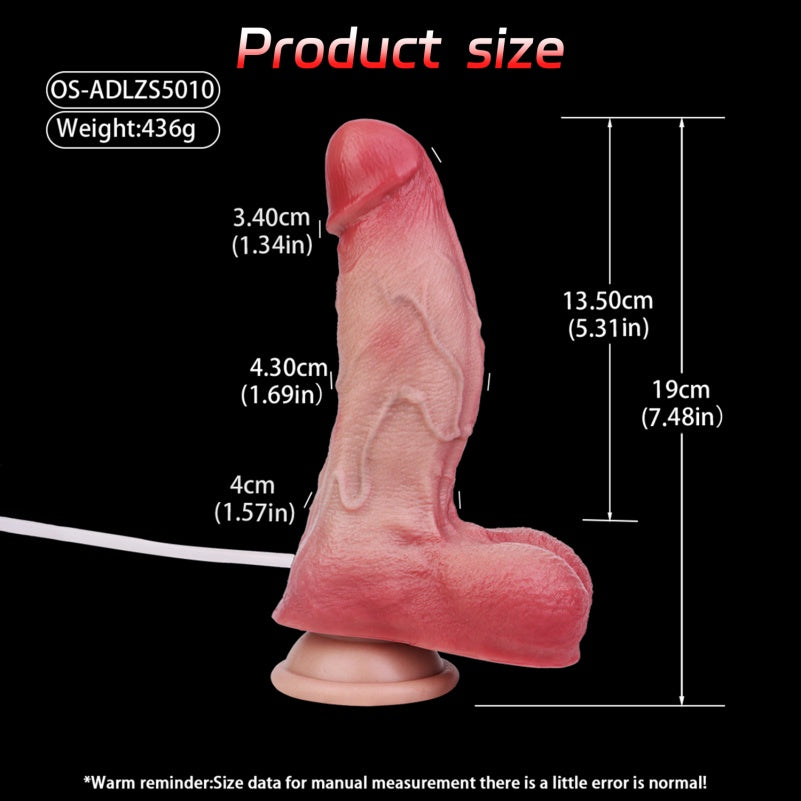 Squirting Dildo with Suction Cup Strap-On – Realistic Silicone Anal Stimulation Toy