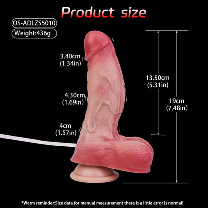 Squirting Dildo with Suction Cup Strap-On – Realistic Silicone Anal Stimulation Toy