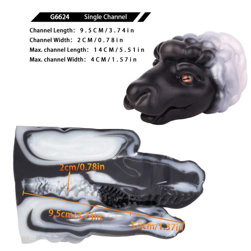 Realistic Sheep Oral Fantasy Pocket Pussy - Penis Massage Stroker Sex Toys
