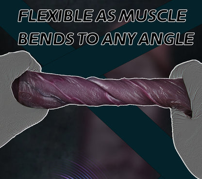 Obsidian King BBC Cock Sleeve | Vibrating Penis Extender with Remote | Platinum Silicone | Domlust