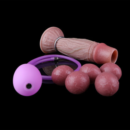 Realistischer Ovipositor Dildo – Platin-Silikon Fantasy-Dildo mit Eiablagefunktion