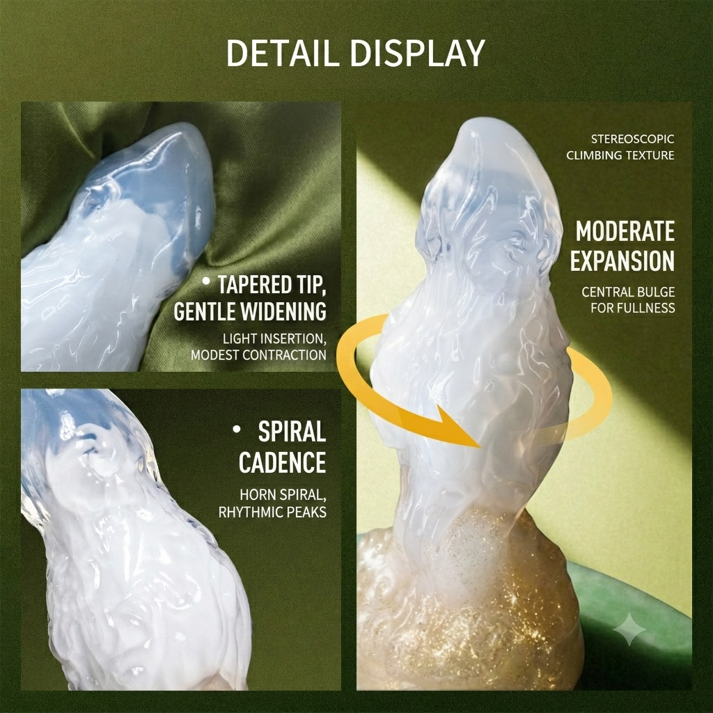Aries Spiral Alien Dildo with G-Spot Curve — Fantasy Monster Dildo for Deep Internal Stimulation