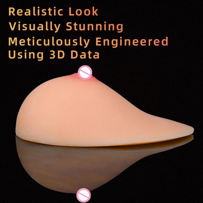 Realistic Silicone Breast Forms for Crossdressers & Femboys – Hand-Painted Liquid Silicone