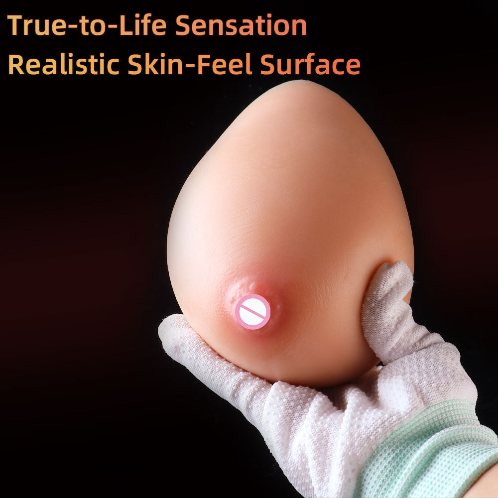 Realistic Silicone Breast Forms for Crossdressers & Femboys – Hand-Painted Liquid Silicone