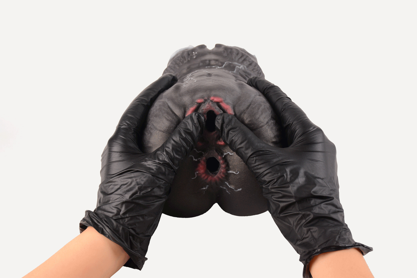 Alien Torso Fantasy Pocket Pussy – Venom Symbiote Dual-Channel Silicone Masturbator for Male Sex Toys