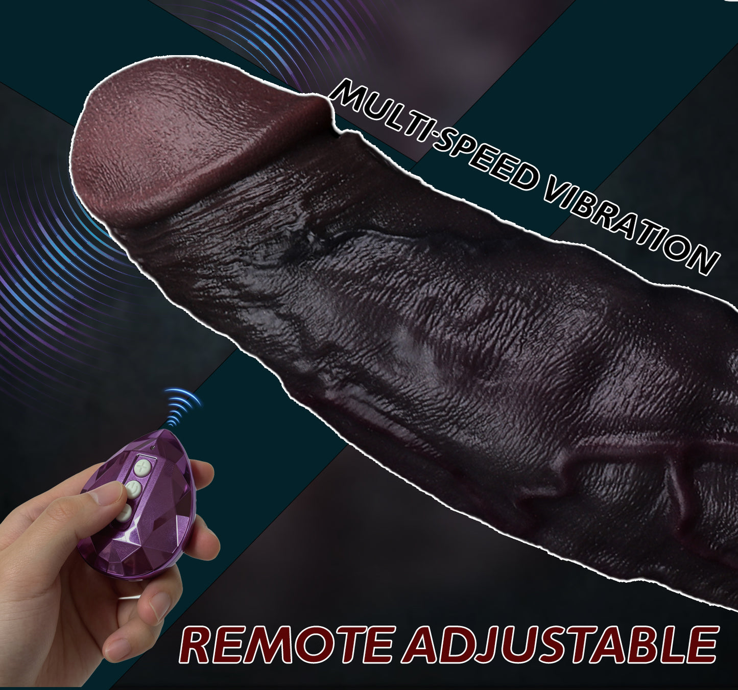 Anneau pénien vibrant BBC pour jouets sexuels masculins | Rallonge de pénis réaliste en silicone avec télécommande