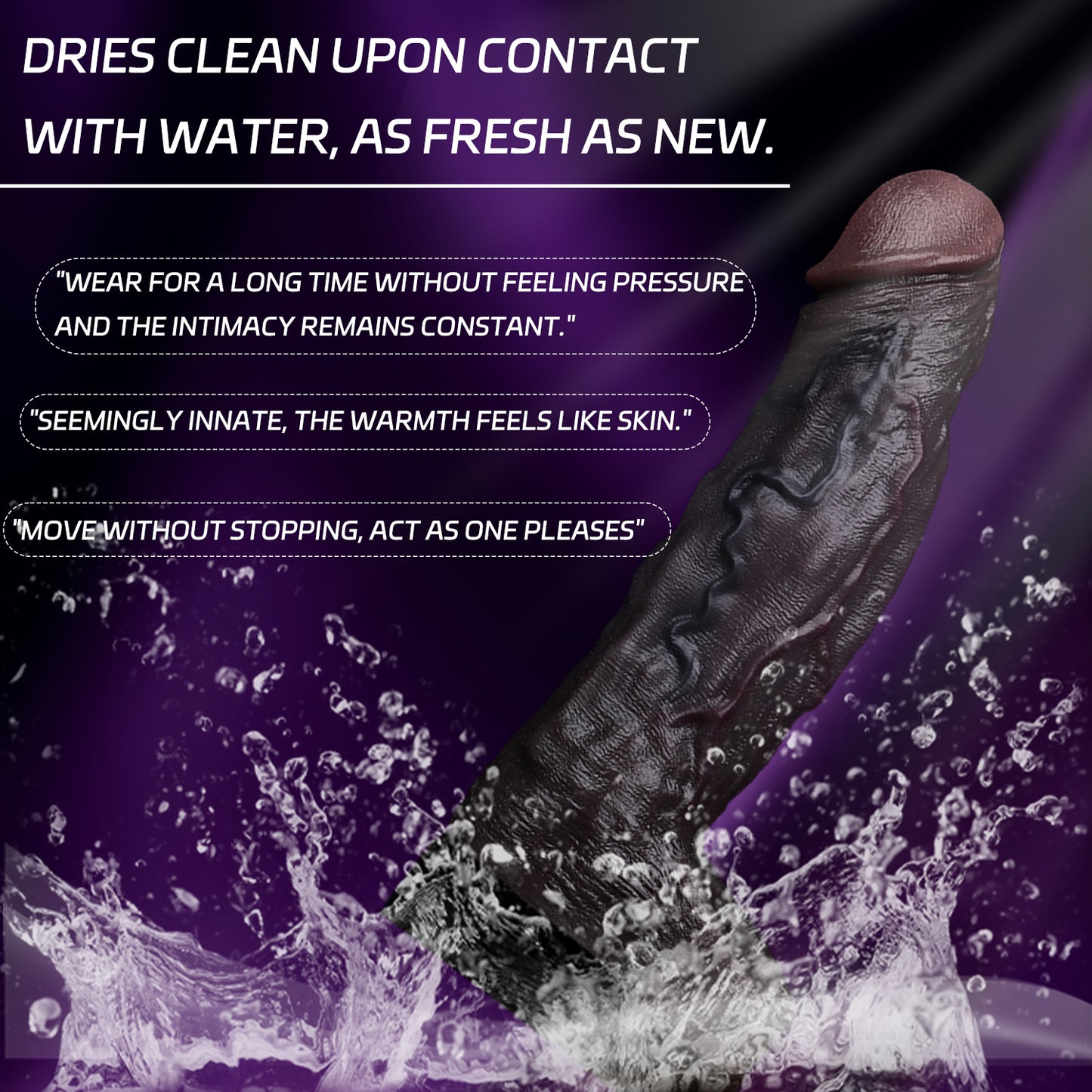 Anneau pénien vibrant BBC pour jouets sexuels masculins | Rallonge de pénis réaliste en silicone avec télécommande