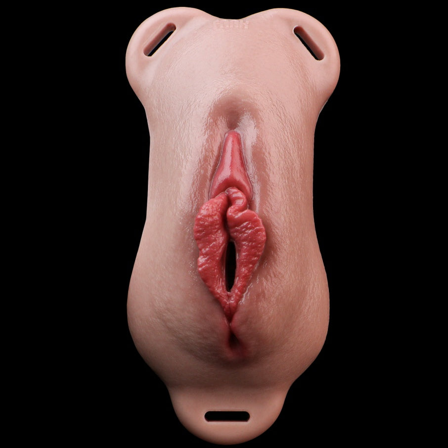 Femboy Fake Vagina Laken — Bionische Silikonmuschi-Hose mit Granulatkanal | Domlust