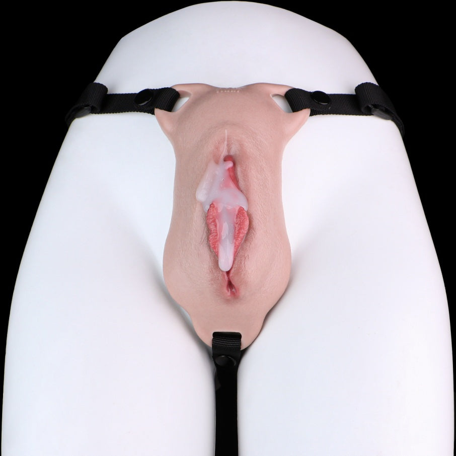 Femboy Fake Vagina Laken — Bionische Silikonmuschi-Hose mit Granulatkanal | Domlust