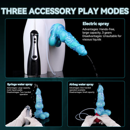 Phantasmscale Wyrm Squirting Dog Dildo – Knotted Fantasy Dildo with Ejaculating Function
