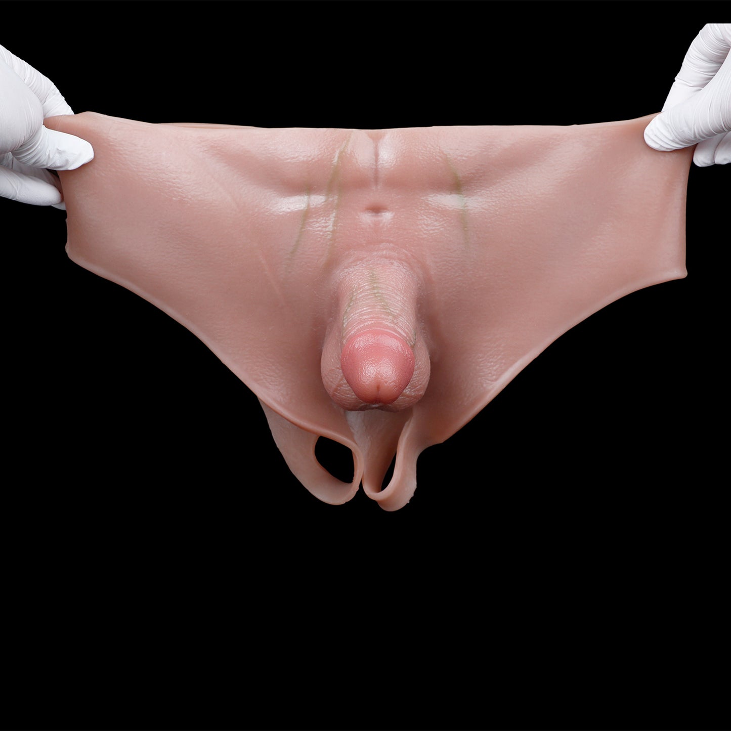 Tragbare Silikon Dildo Höschen | Realistischer Strap-On mit Vaginalöffnung | Domlust