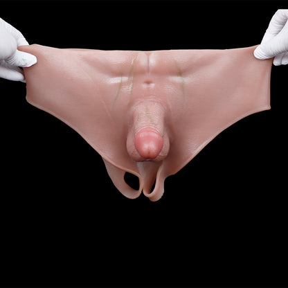 Tragbare Silikon Dildo Höschen | Realistischer Strap-On mit Vaginalöffnung | Domlust