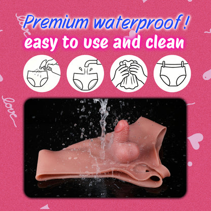 Tragbare Silikon Dildo Höschen | Realistischer Strap-On mit Vaginalöffnung | Domlust