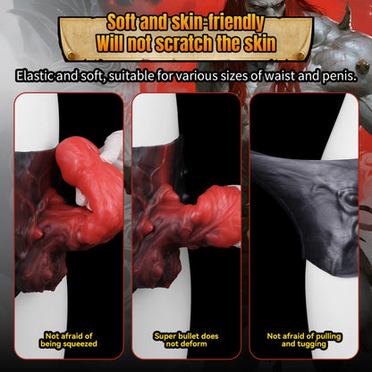 Beast Fantasy Cock Sleeve Sheath Underwear - Wearable Penis Extender Sex Toys for Men