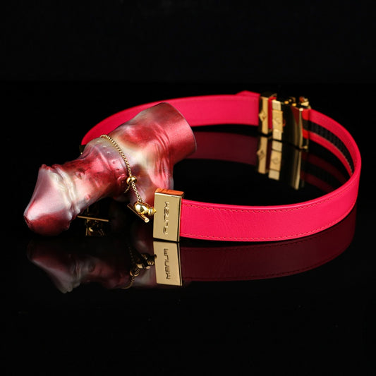 Ensemble de bondage avec gode vertical - Ballgag portable, jeu de sexe oral lustré et restrictif